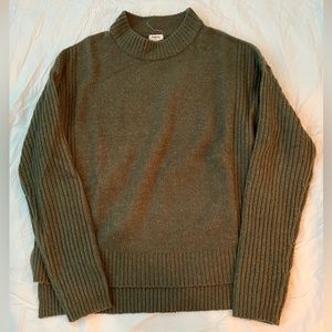 Garage dark olive green sweater